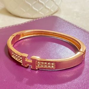 Rose Gold Coloured Bracelet with the letter H